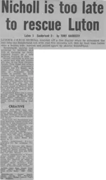 Match Report: Luton Town FC vs Sunderland (19th Feb 1972)