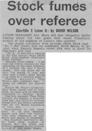 Match Report: Charlton Athletic vs Luton Town FC (26th Feb 1972)