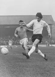 Alan Slough gets a cross in