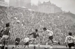 John Ryan fires a header into the box
