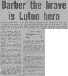 Match Report: Birmingham City vs Luton Town FC (25th Mar 1972)