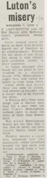 Match Report: Birmingham City vs Luton Town FC (25th Mar 1972)