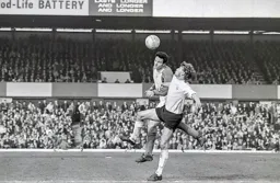 Viv Busby battles with the Birmingham defence