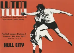 Programme: Luton Town FC vs Hull City (4th Apr 1972)