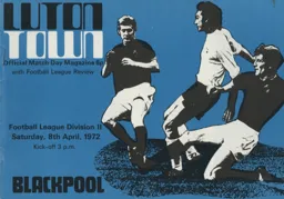 Programme: Luton Town FC vs Blackpool (8th Apr 1972)