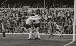 John Ryan celebrates his brace against Portsmouth