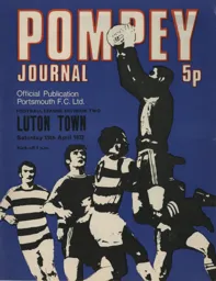 Programme: Portsmouth vs Luton Town FC (15th Apr 1972)