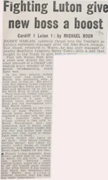 Match Report: Cardiff City vs Luton Town FC (29th Apr 1972)