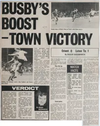 Match Report: Orient vs Luton Town FC (26th Aug 1972)