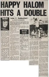 Match Report: Luton Town FC vs Huddersfield Town (2nd Sep 1972)