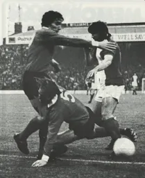 John Faulkner falls on the ball