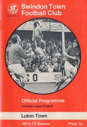 Programme: Swindon Town vs Luton Town FC (26th Sep 1972)