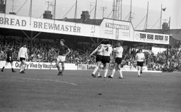 Vic Halom is congratulated after scoring goal number two