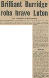 Match Report: Luton Town FC vs Blackpool (7th Oct 1972)