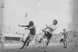 Viv Busby waits for the ball to drop