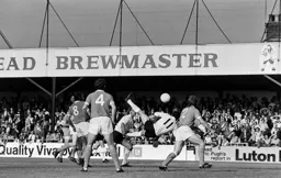 John Aston tries an overhead kick