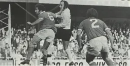 Rodney Fern attacks the ball