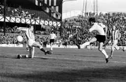 Viv Busby fires in a shot