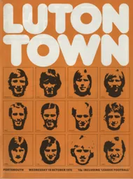 Programme: Luton Town FC vs Portsmouth (18th Oct 1972)