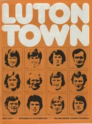 Programme: Luton Town FC vs Hull City (21st Oct 1972)