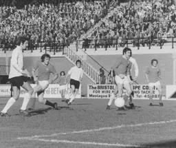 Alan Slough ushers the ball back to his goalkeeper