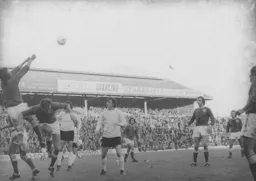 Future Hatters goalkeeper Graham Horn punches clear