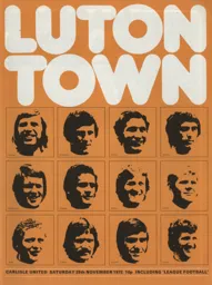 Programme: Luton Town FC vs Carlisle United (25th Nov 1972)