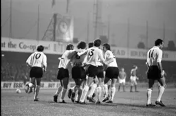 Team mates congratulate Graham French