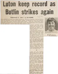 Match Report: Middlesbrough vs Luton Town FC (23rd Dec 1972)