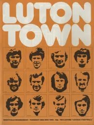 Programme: Luton Town FC vs Sheffield Wednesday (26th Dec 1972)