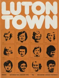 Programme: Luton Town FC vs Orient (6th Jan 1973)