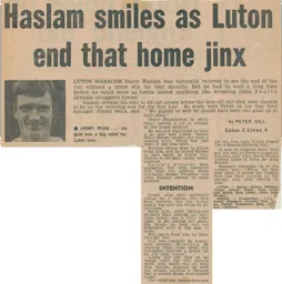 Match Report: Luton Town FC vs Crewe Alexandra (13th Jan 1973)