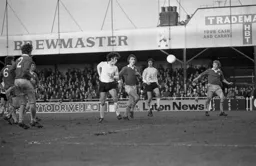 Alan Garner sees his header saved