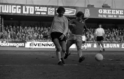Alan Slough clears the ball