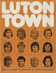 Programme: Luton Town FC vs Cardiff City (17th Feb 1973)