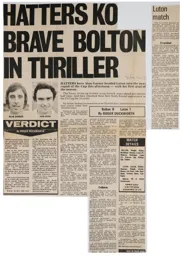 Match Report: Bolton Wanderers vs Luton Town FC (24th Feb 1973)