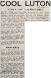 Match Report: Bolton Wanderers vs Luton Town FC (24th Feb 1973)