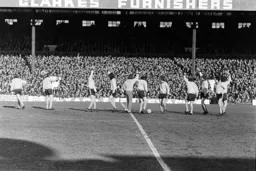 Luton players wave to the crowd