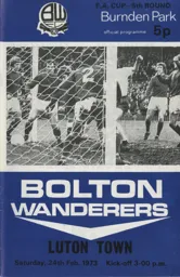 Programme: Bolton Wanderers vs Luton Town FC (24th Feb 1973)