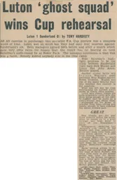 Match Report: Luton Town FC vs Sunderland (10th Mar 1973)