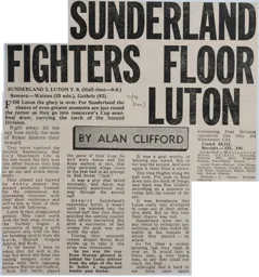 Match Report: Sunderland vs Luton Town FC (17th Mar 1973)