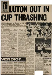 Match Report: Sunderland vs Luton Town FC (17th Mar 1973)