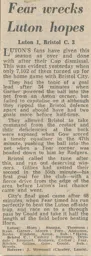 Match Report: Luton Town FC vs Bristol City (24th Mar 1973)