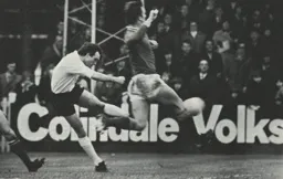 John Aston fires in a shot