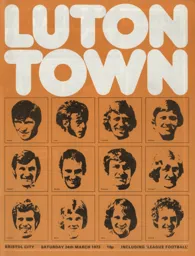 Programme: Luton Town FC vs Bristol City (24th Mar 1973)