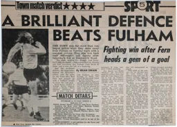 Match Report: Fulham vs Luton Town FC (27th Mar 1973)