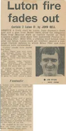 Match Report: Carlisle United vs Luton Town FC (31st Mar 1973)