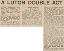 Match Report: Luton Town FC vs Fulham (7th Apr 1973)