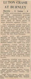 Match Report: Burnley vs Luton Town FC (24th Apr 1973)