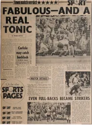Match Report: Luton Town FC vs Carlisle United (1st Sep 1973)